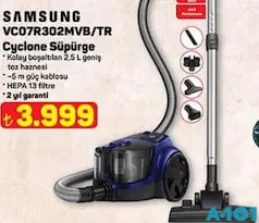 SAMSUNG VC07R302MVB/TR CYCLONE SÜPÜRGE